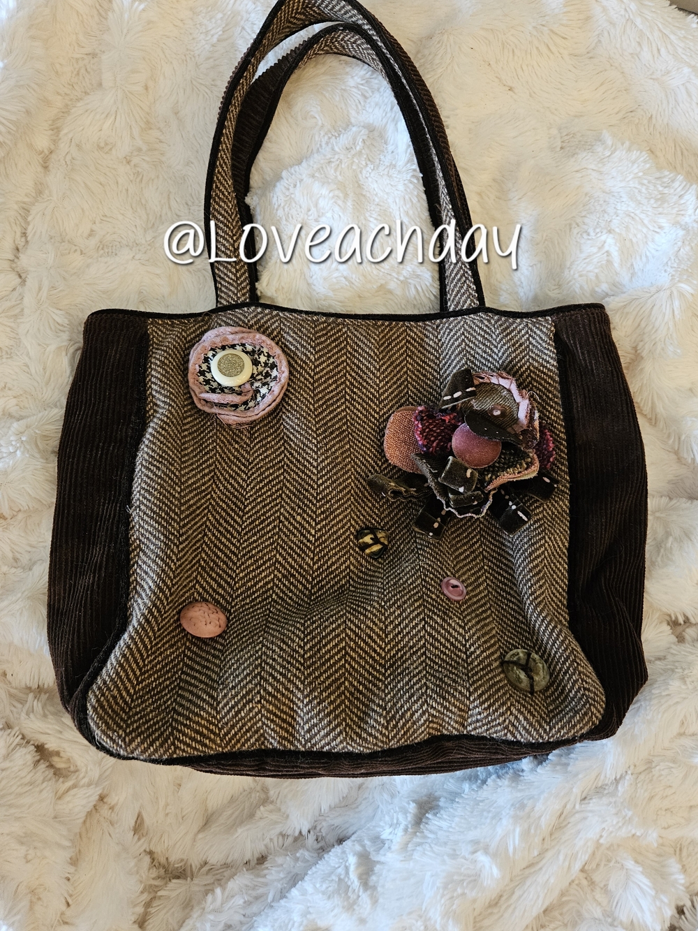 Y2K✨️Herringbone Tweed Tote Bag